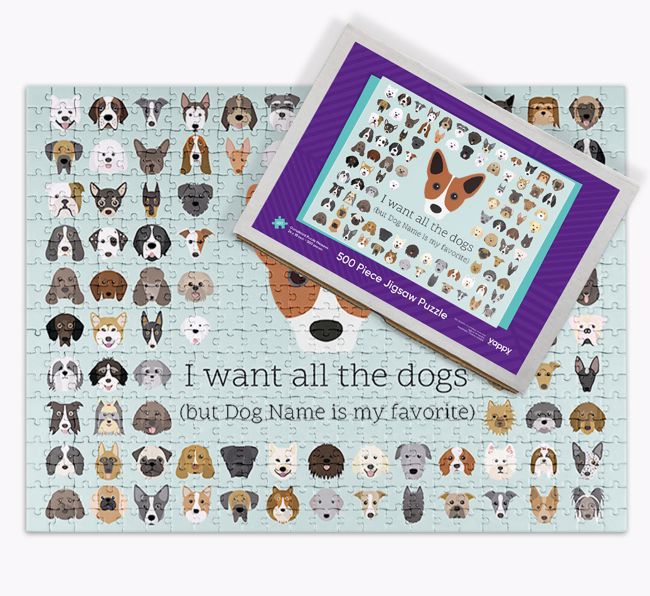 I Want All The Dogs: Personalized {breedFullName} Jigsaw